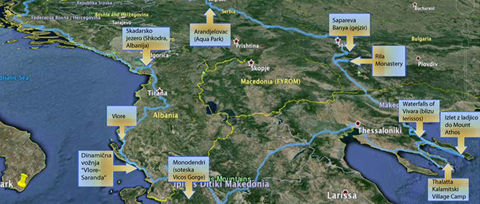 Z avtom po Balkanu (Hrvaška, Bosna, Črna gora, Albanija, Grčija, Bolgarija, Srbija – 21 dni, 4.100km)